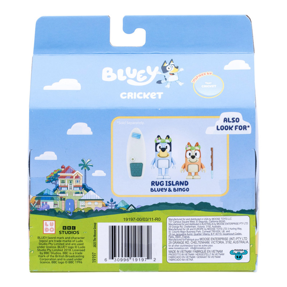 Bluey - Cricket Figure - Dusty And Rusty - 2 Pc Set