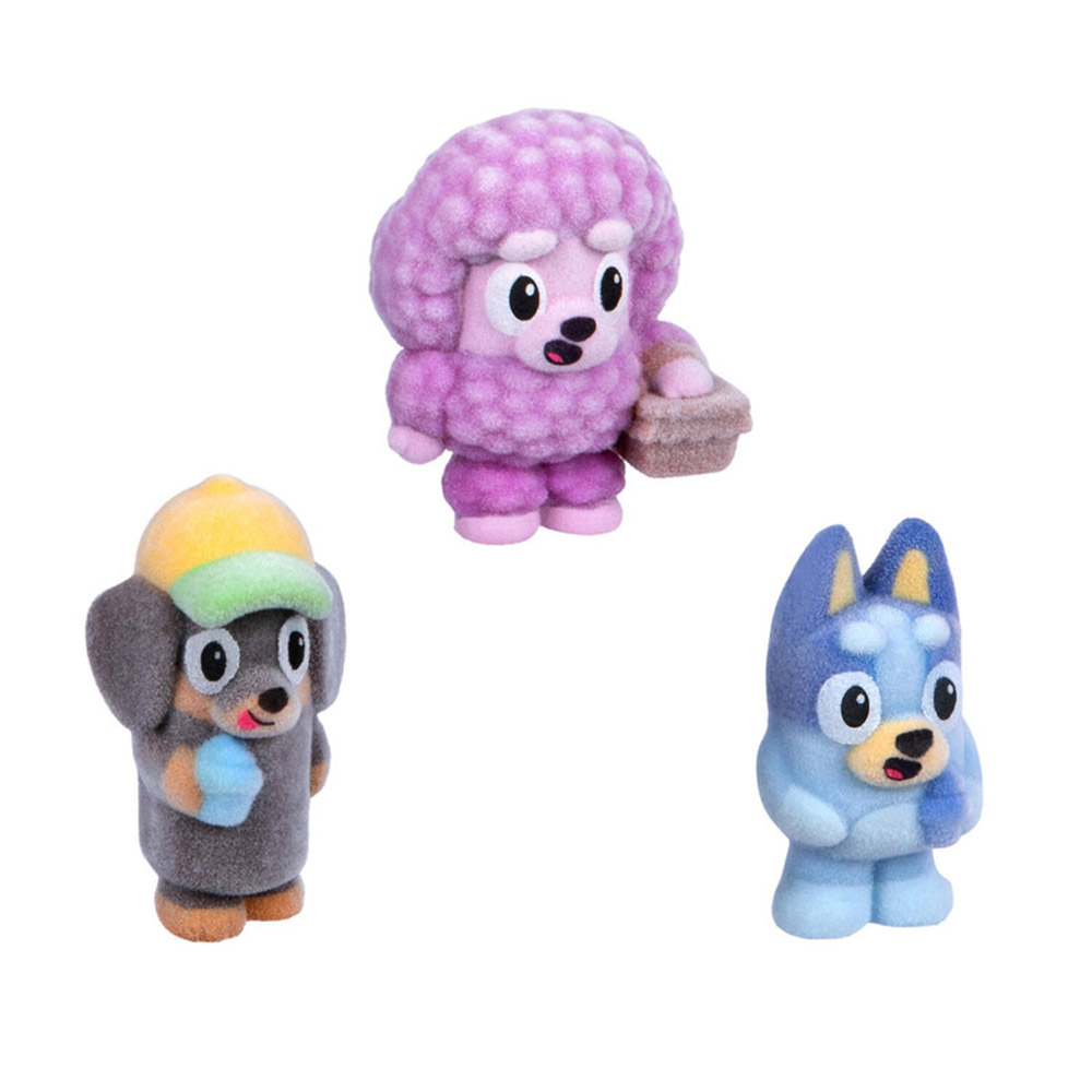 Bluey - Fuzzies Episode Pack Display Case And Figures - Shadowlands - 3 Pc Set