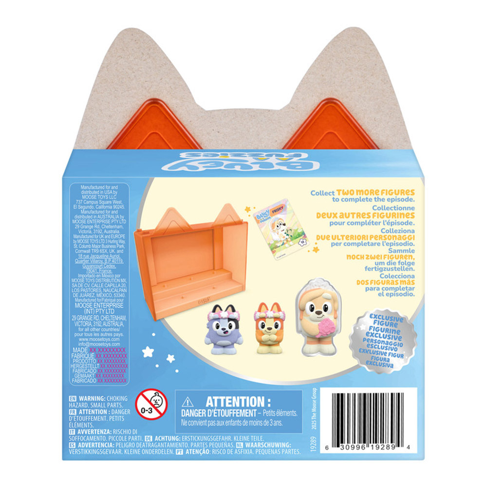 Bluey - Fuzzies Episode Pack Display Case And Figures - The Sign - 3 Pc Set
