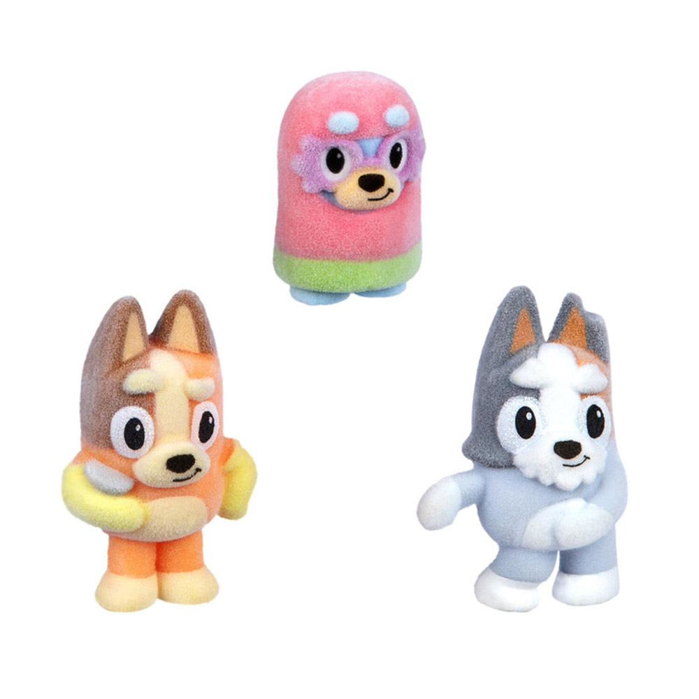 Bluey - Fuzzies Episode Pack Display Case And Figures - Grannies - 3 Pc Set