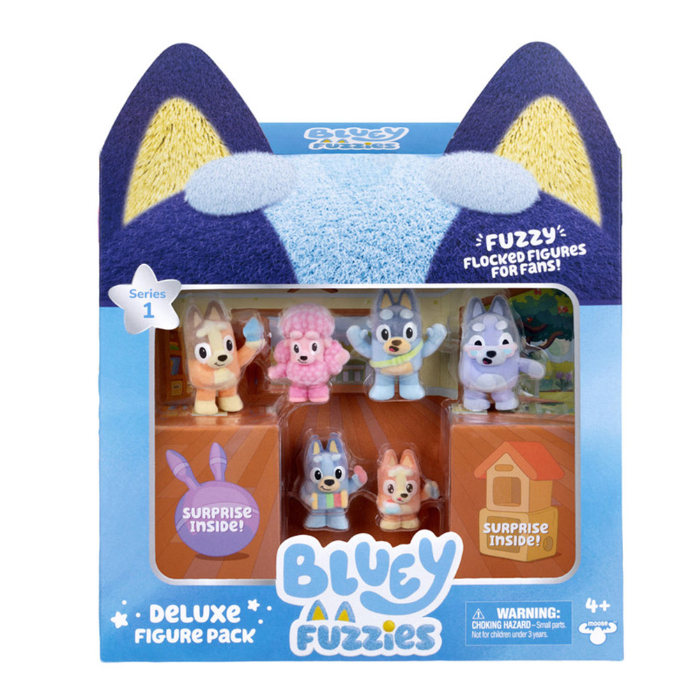 Bluey - Fuzzies Deluxe Figure Pack - 6 Pc Set