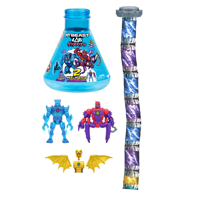 Mr Beast - Lab Hybrids Mix & Match Action Figurine - Style May Vary - 2 Pcs