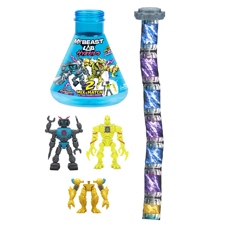 Mr Beast - Lab Hybrids Hyper Fusion Action Figurine - Style May Vary - 2 Pcs