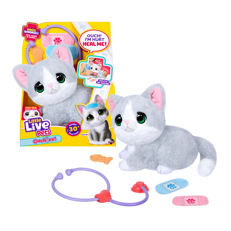 Little Live Pets - Ouchies Electronic Kitten Playset - Mittens