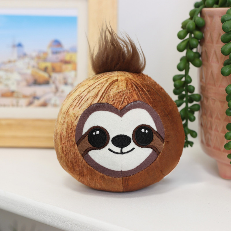 Foodibles - Series 1 Scented Plushies Coconut Sloth - Small - 10 cm