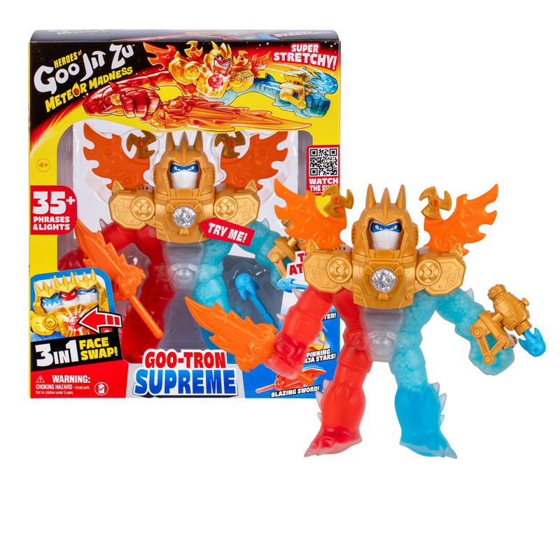 Heroes Of Goo Jit Zu - S13 Meteor Madness Goo-Tron Supreme Stretchy Action Figure - Mr Fantastic - 12 cm