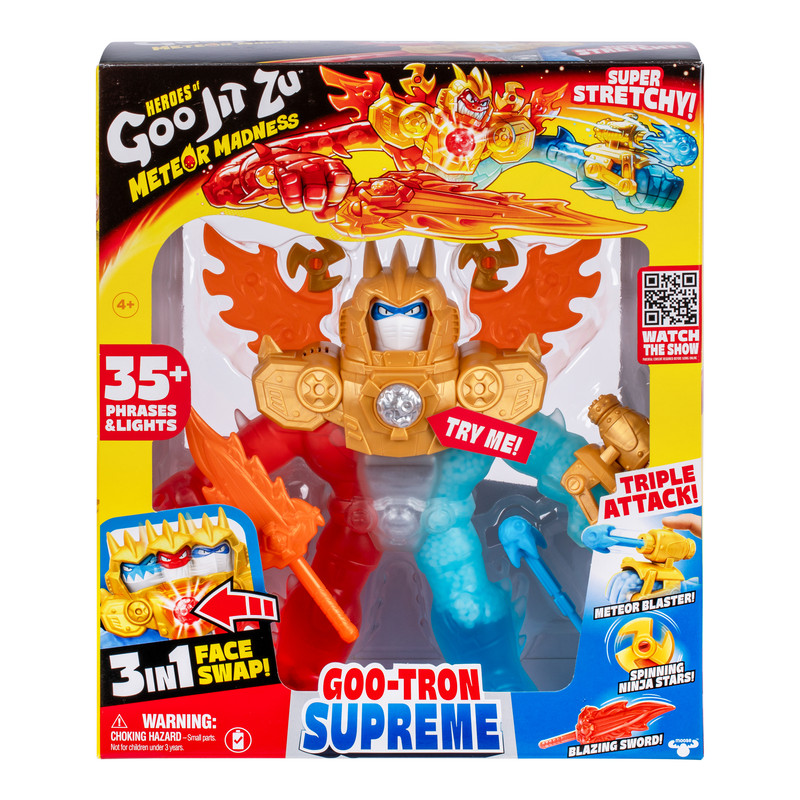 Heroes Of Goo Jit Zu - S13 Meteor Madness Goo-Tron Supreme Stretchy Action Figure - Mr Fantastic - 12 cm