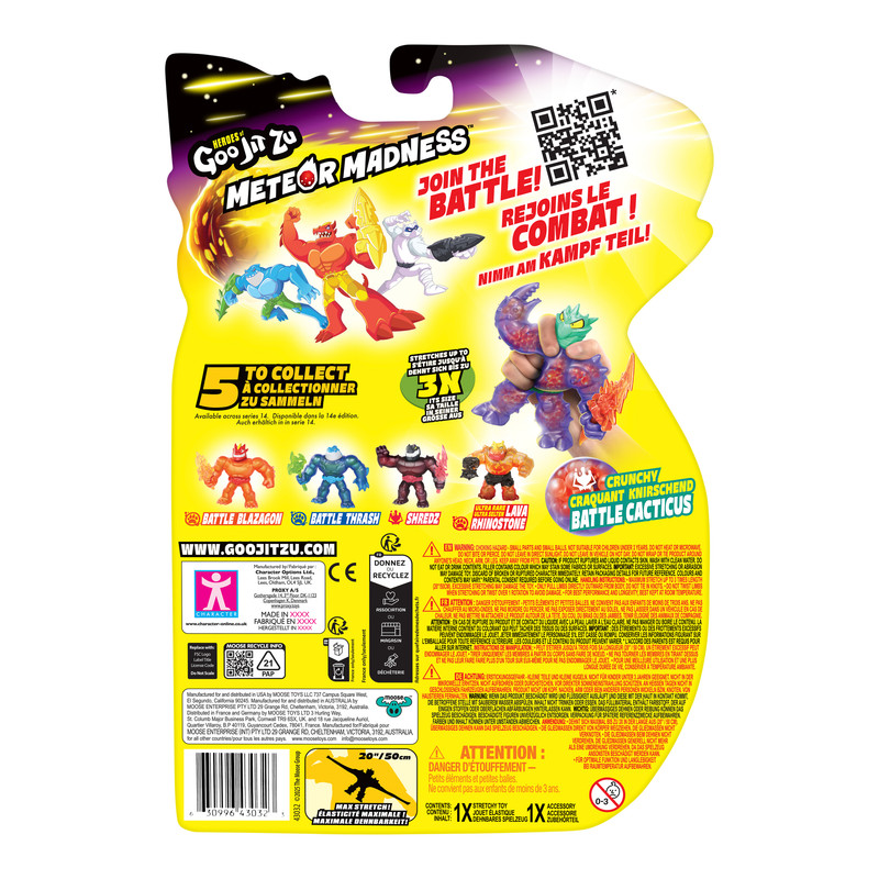 Heroes Of Goo Jit Zu - S14 Meteor Madness Hero Pack - Battle Cacticus