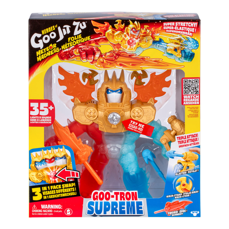 Heroes Of Goo Jit Zu - S13 Meteor Madness Goo-Tron Supreme Stretchy Action Figure - Non Language - 12.7 cm