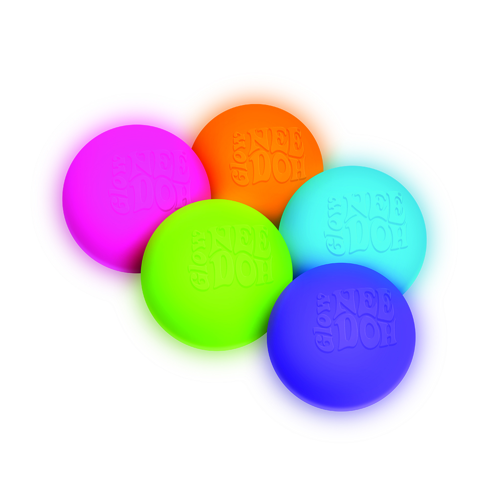 Needoh - Glow In The Dark Schylling Sensory Toy - Color May Vary - 1 Pc