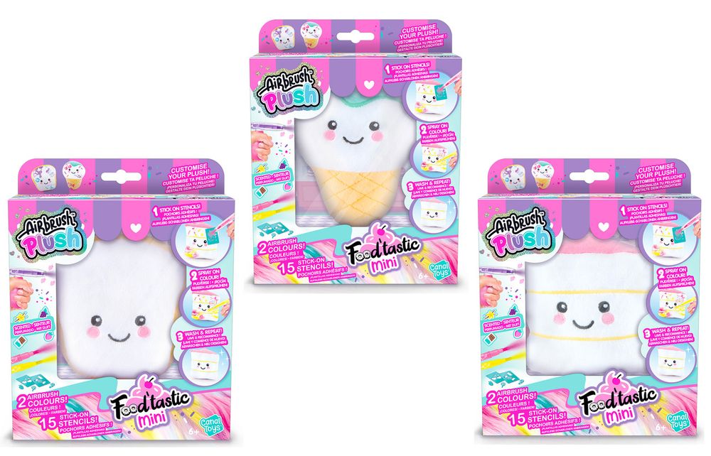 Canal Toys - Airbrush Plush - Food'tastic Mini Assorted