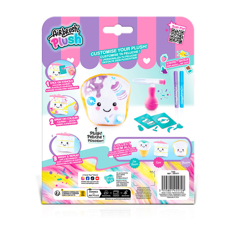 Canal Toys - Airbrush Plush - Food'tastic Mini Assorted