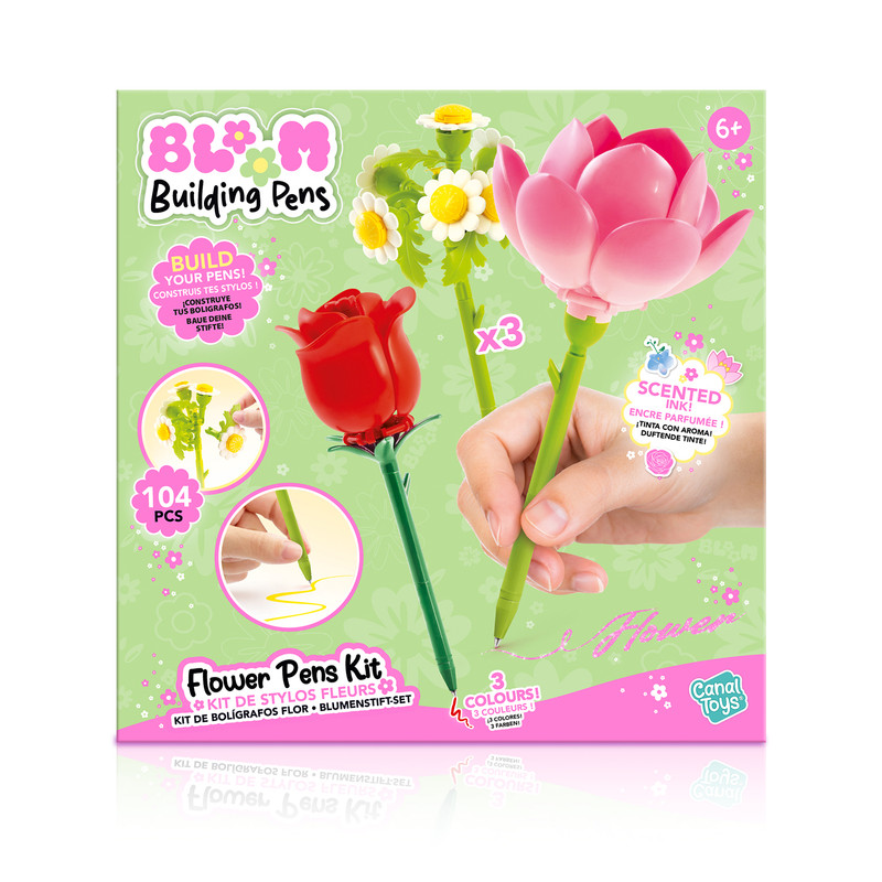 Canal Toys - Flower Brick Pen - Pack of 3