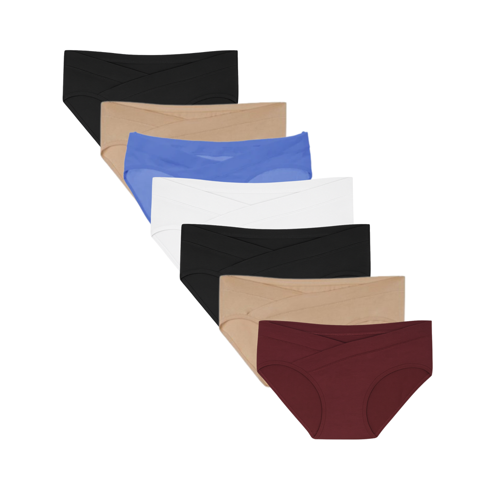 Tummy - 7pc-Set - Low-Waist Maternity Panty - Multicolor