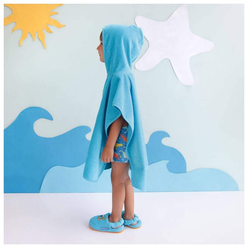Milk&Moo - Cool Koala Poncho W/ House Slippers - Blue - 2 Pcs