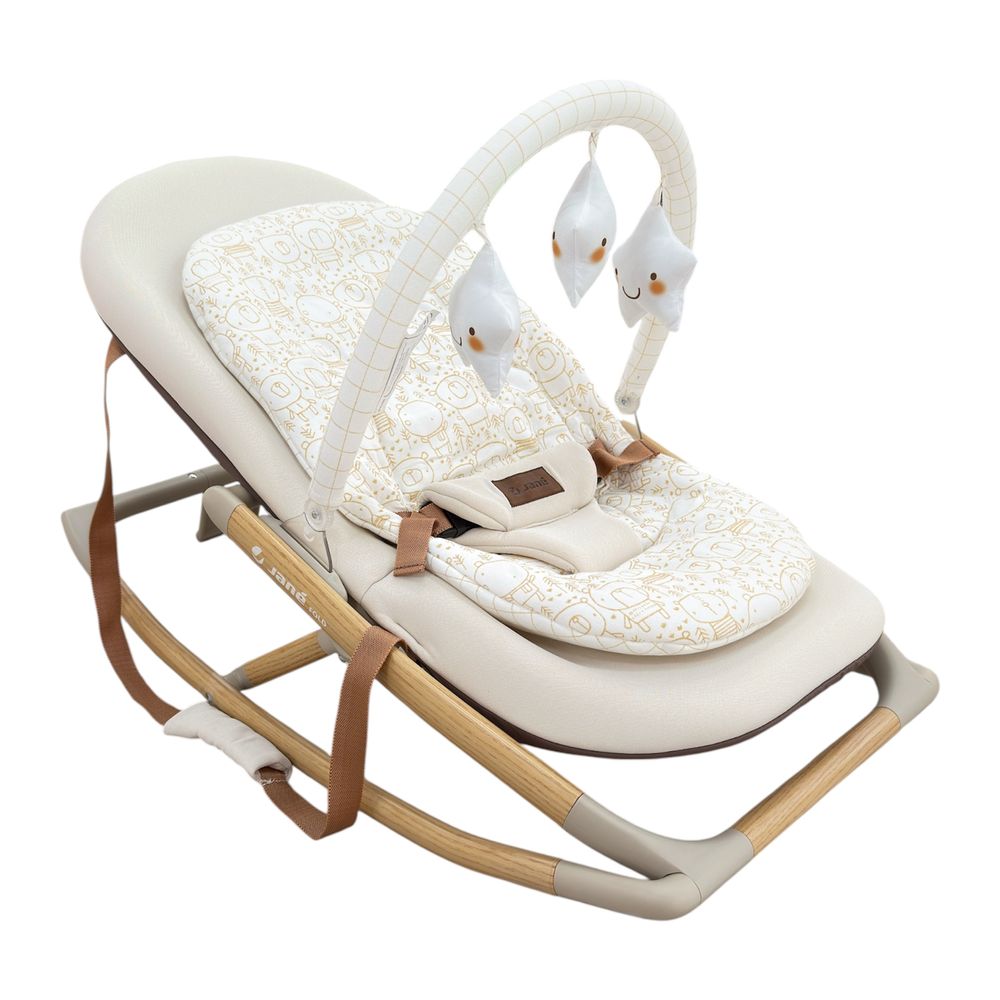 Jane - Fold Baby Bouncer And Rocker With Activity Arch - Glitter