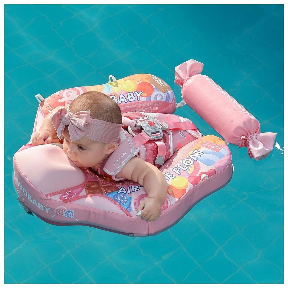 Mambobaby - Baby Swimming Float With Canopy - Candy Pink