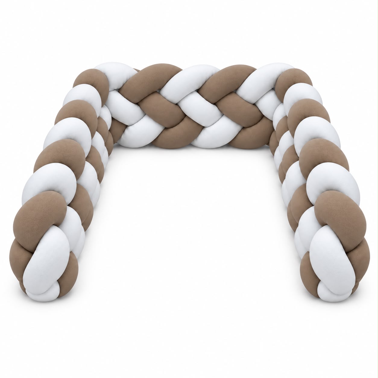 Miila - Knotted Braided Crib Bumper - Beige - 280 cm