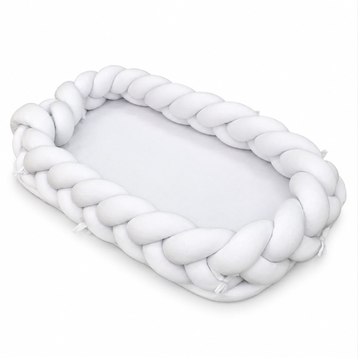 Miila - Baby Nest With Braided Bumper - White