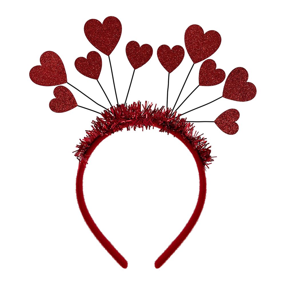 Party Magic - Valentine Headband - Classic Red Heart Hair