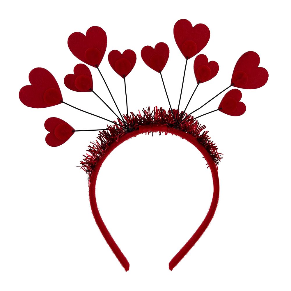 Party Magic - Valentine Headband - Classic Red Heart Hair