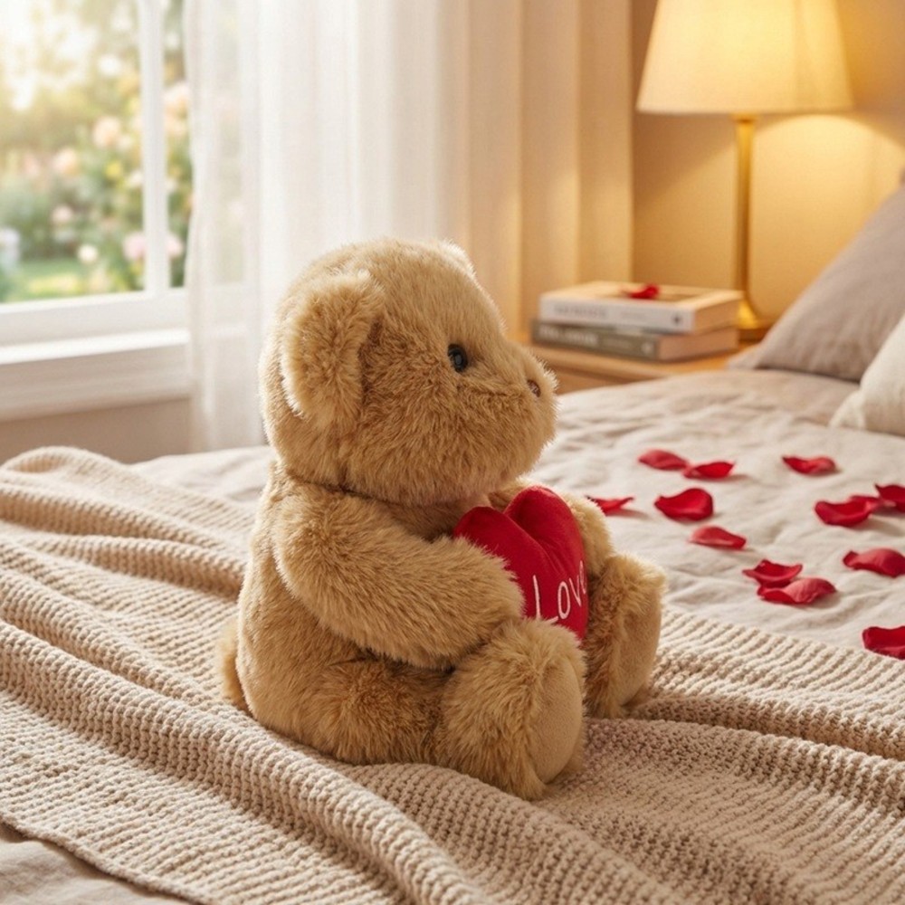 Keel Toys - Keeleco Sherwood Bear With Heart - Brown