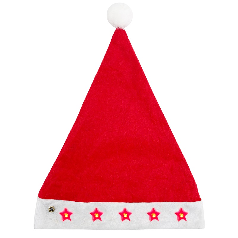 Christmas Magic - Light Up Santa Hat - Adult Size - 1 Pc