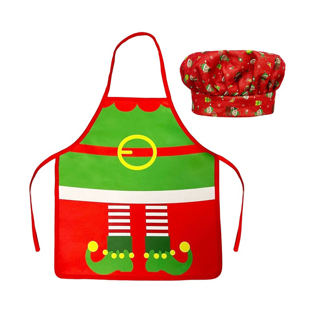 Christmas Magic Elf Chef Apron Set - 2 Pc Set - 33 x 45 cm