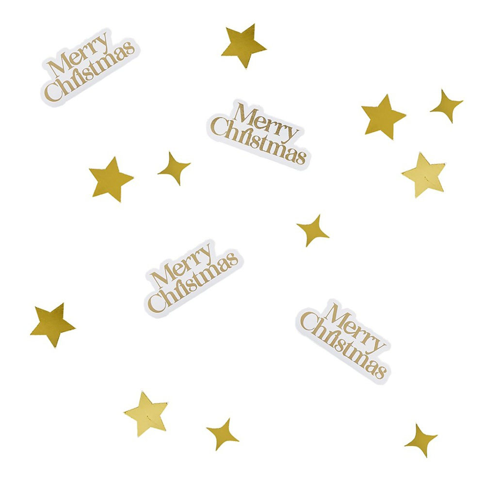 Hootyballoo - Merry Christmas Table Scatter - Gold