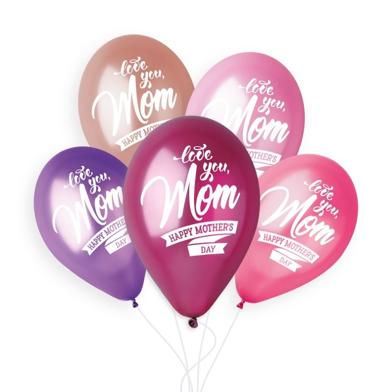 Party Zone - Mother's Day Latex Balloons - Pastel Floral - 6 Pcs - 33 cm