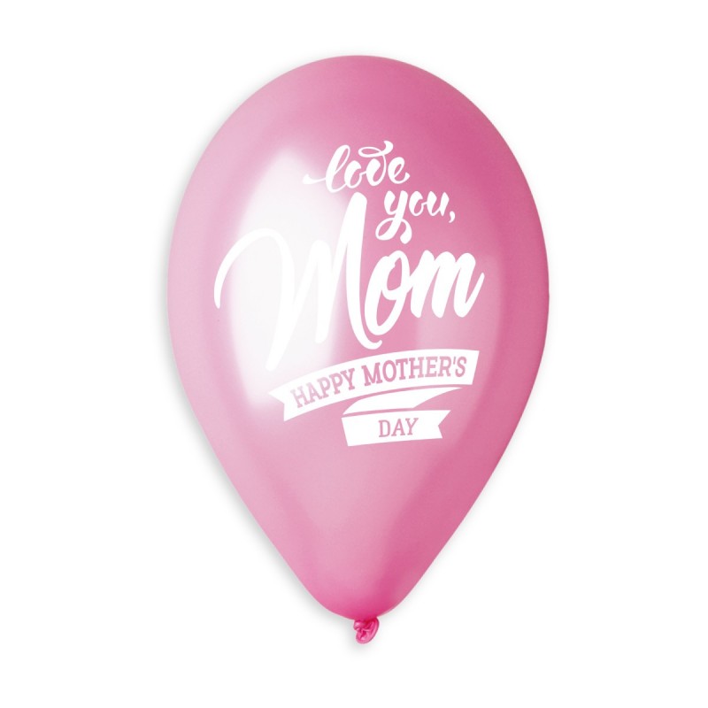 Party Zone - Mother's Day Latex Balloons - Pastel Floral - 6 Pcs - 33 cm