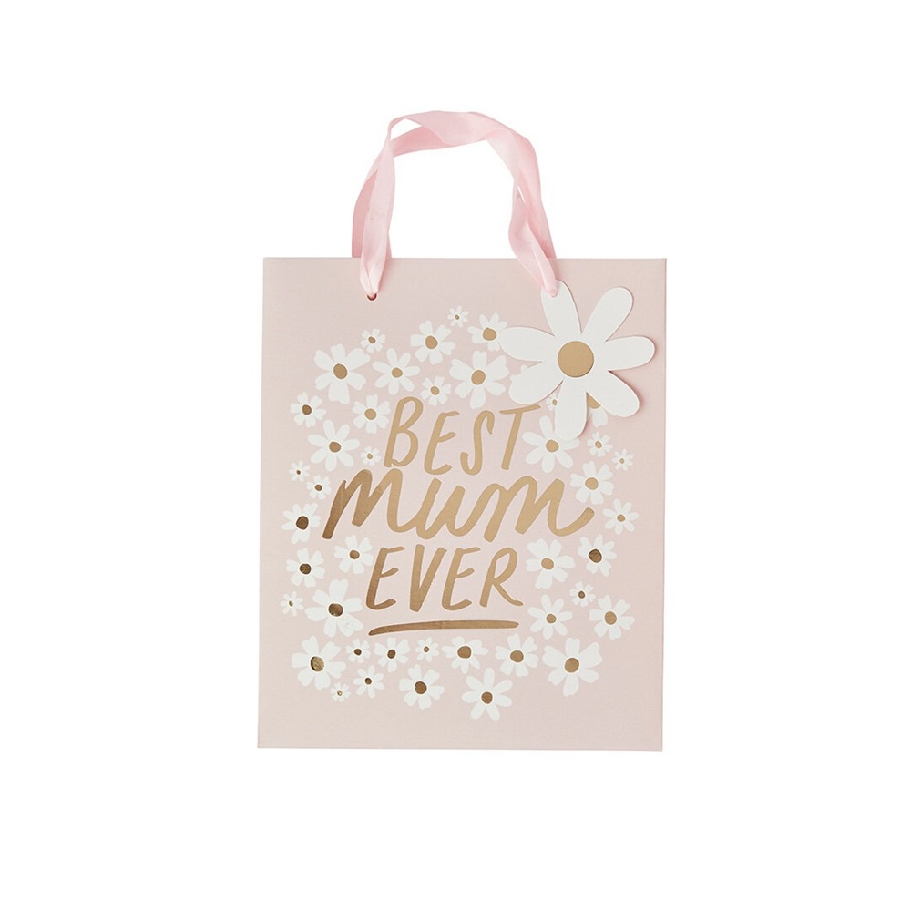 Hootyballoo - Best Mum Ever Daisy Gift Bag - Pink
