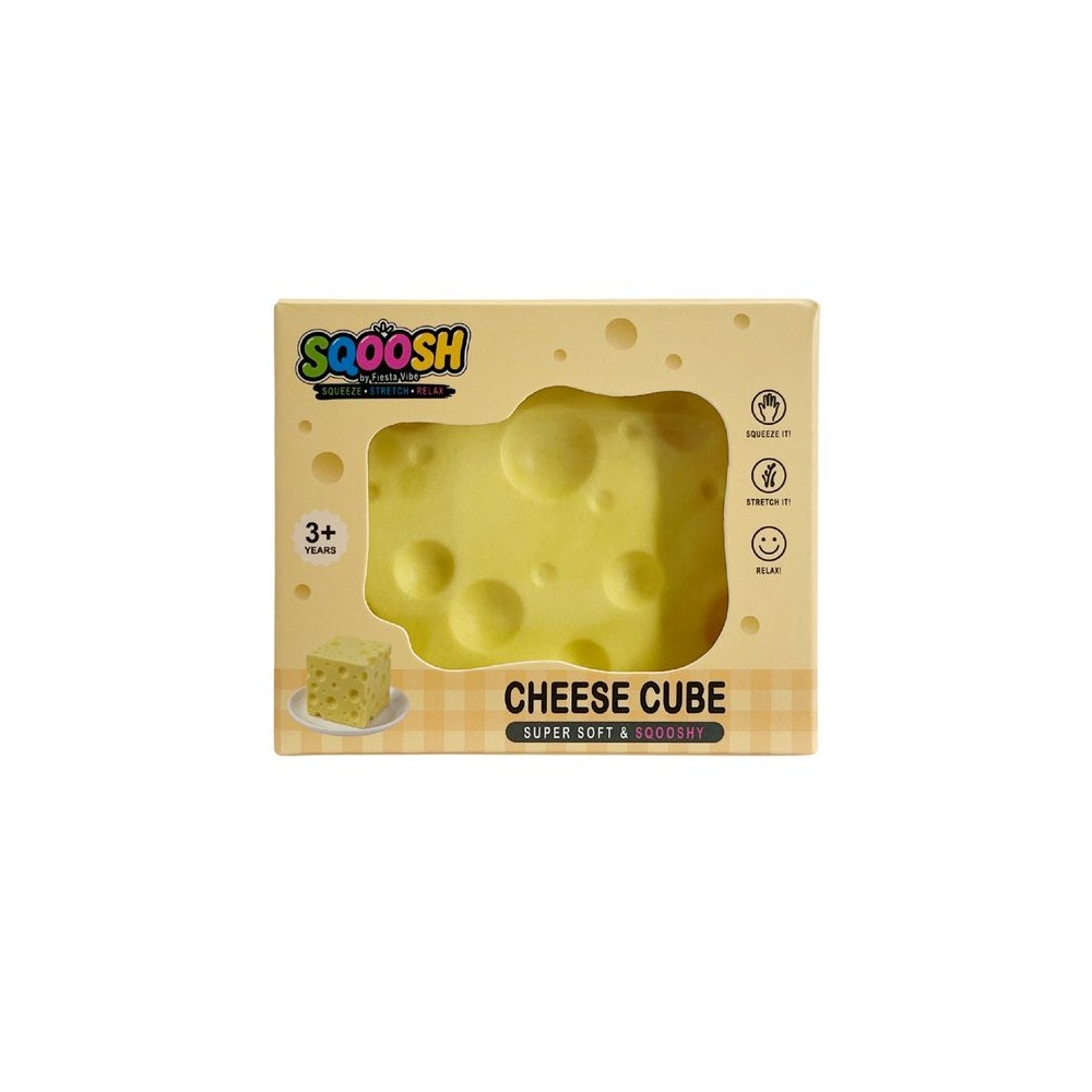 Sqoosh - Cheese Cube Plush - Medium - Yellow