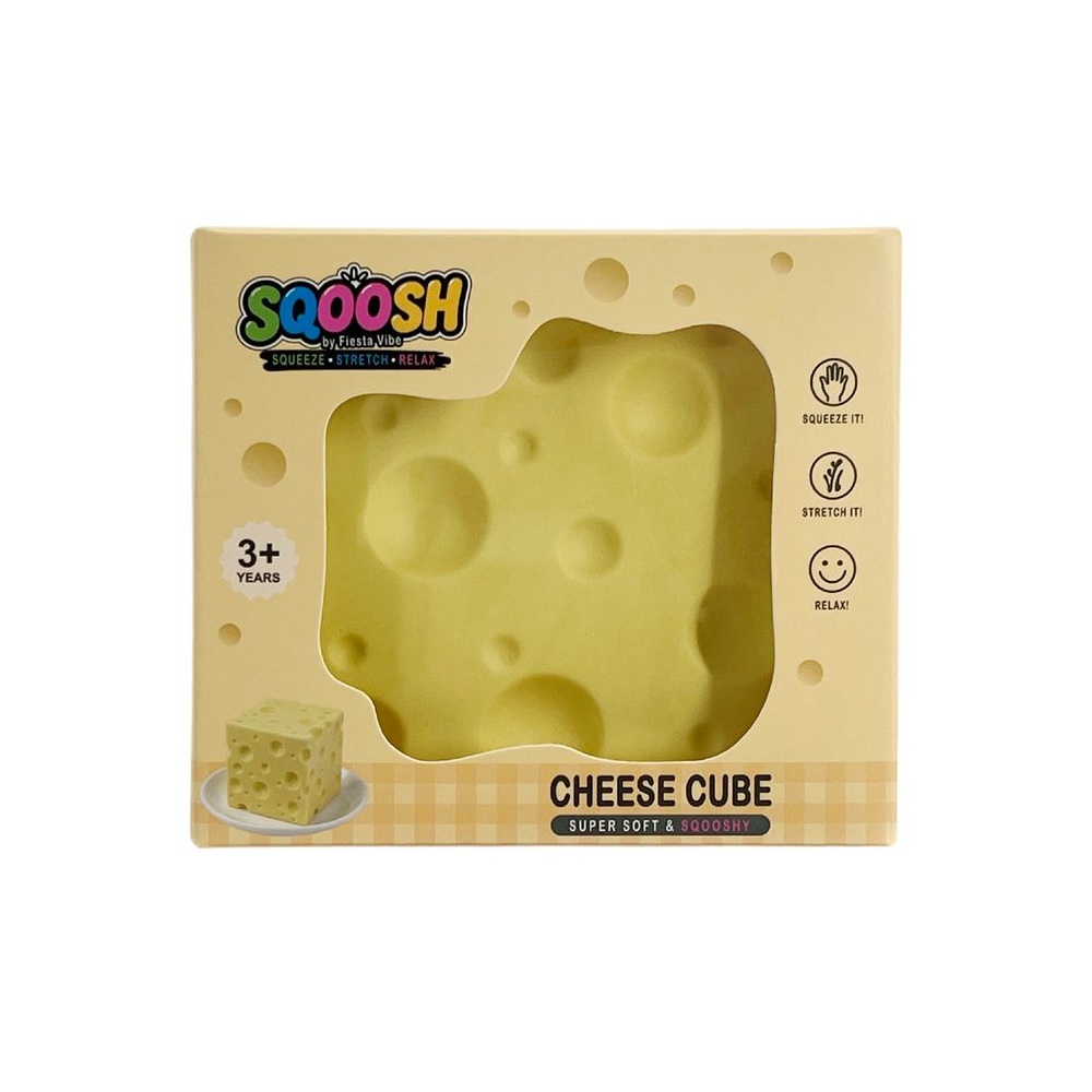 Sqoosh - Cheese Cube Plush - Large - Yellow