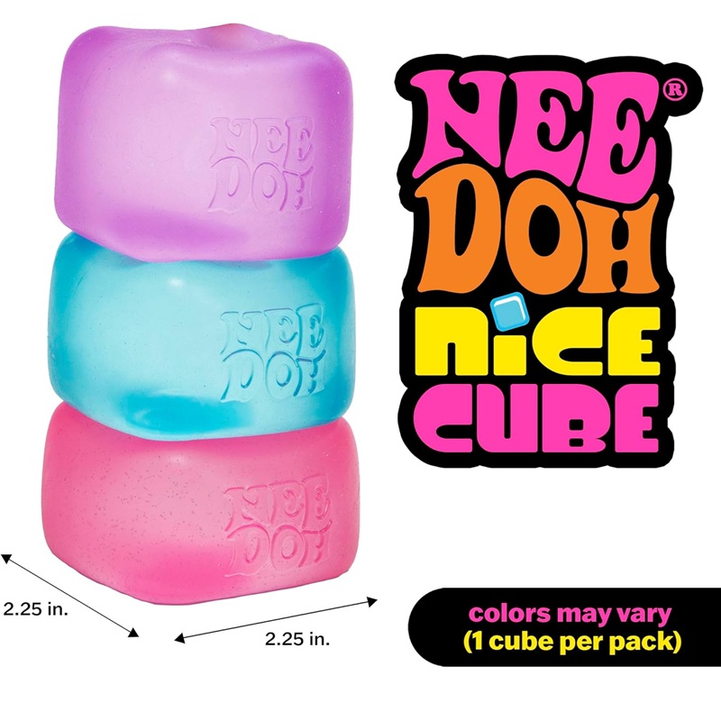 Needoh - Nice Cube Sensory Squish - Color May Vary - 1 Pc