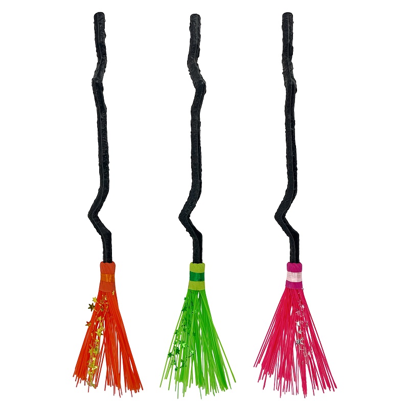 Party Magic - Witch Broom - 90 cm - Assorted Color - Sold Individually