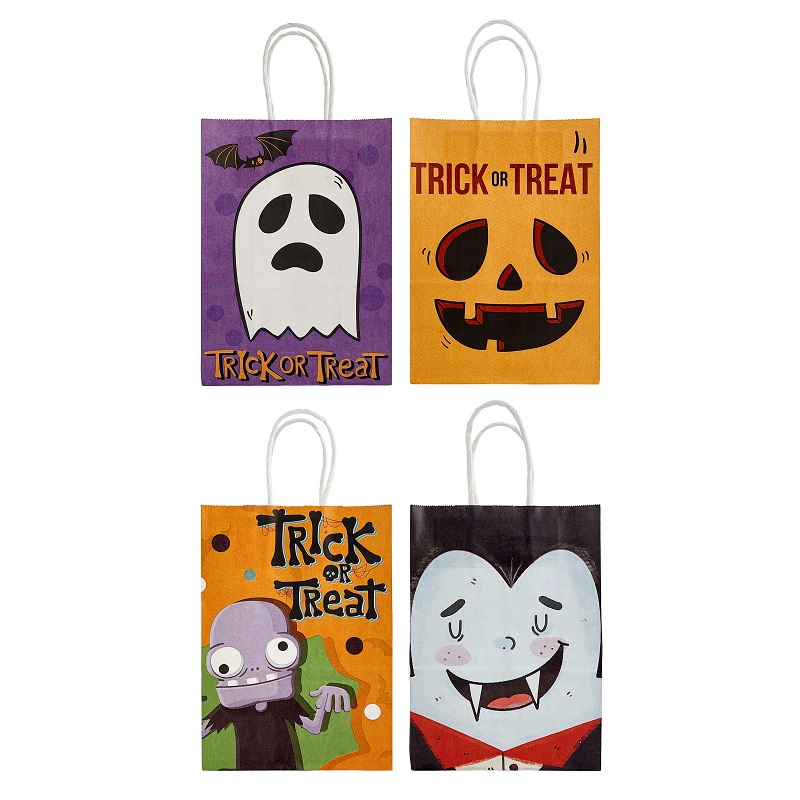 Party Magic - Pumpkins And Friends Gift Bags Asst - Pack of 8