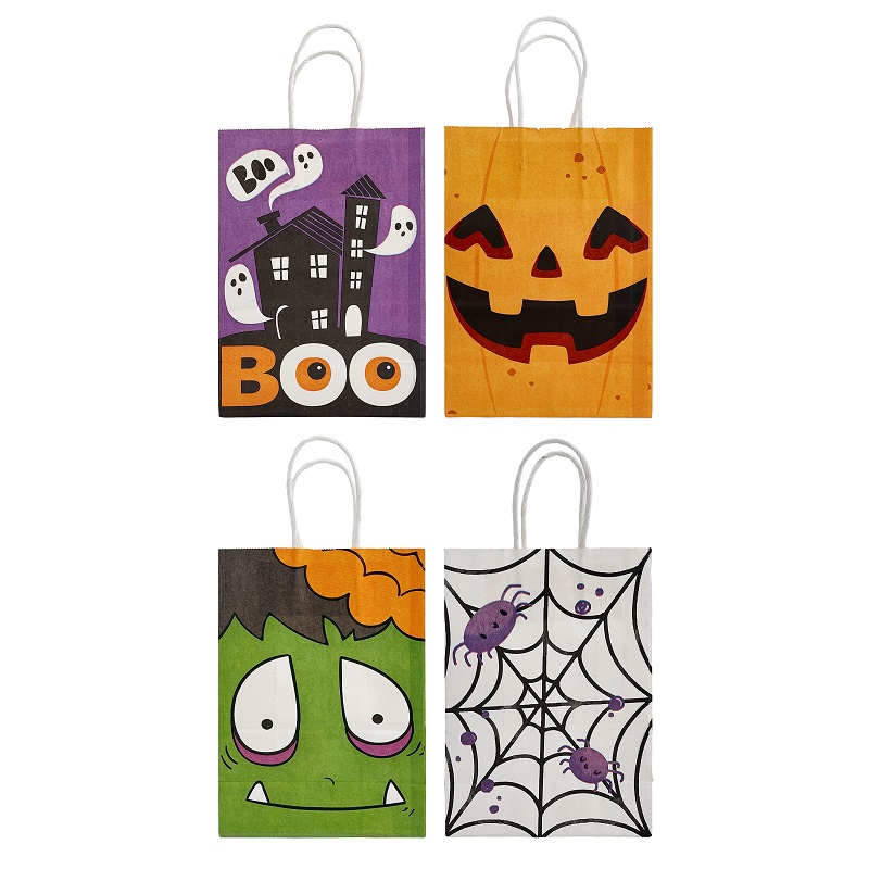 Party Magic - Pumpkins And Friends Gift Bags Asst - Pack of 8