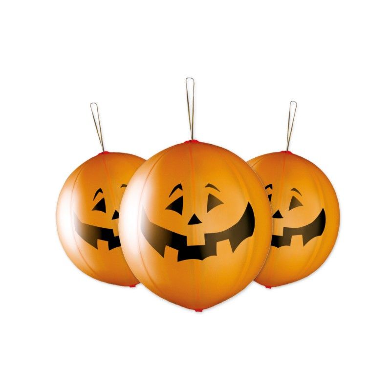 Party Zone - Punch Balls Pumpkin - 18 Inch - Pack Of 3
