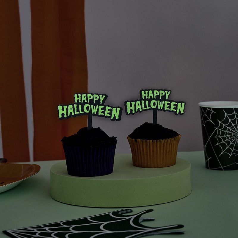 Hootyballoo - Happy Halloween Food Picks - 12 Pcs