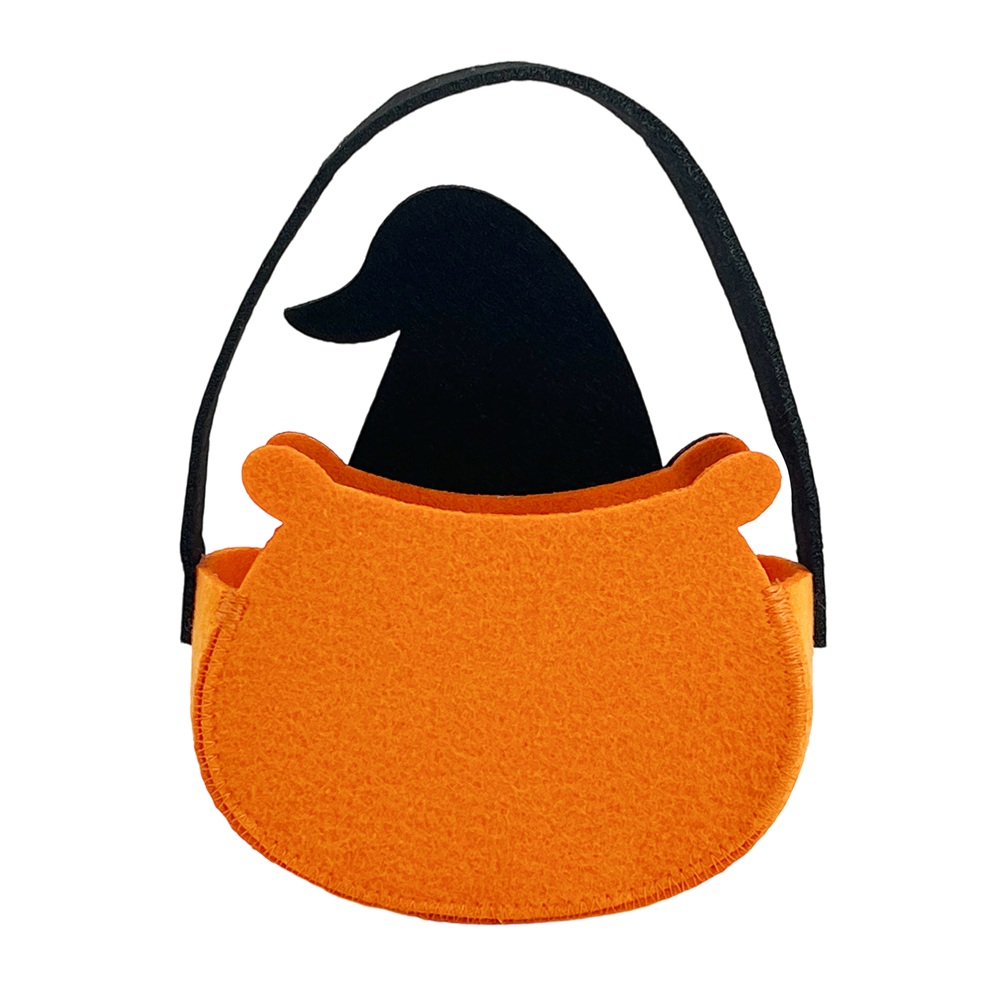 Party Magic - Pumpkin Felt Bag - Orange - 17 cm