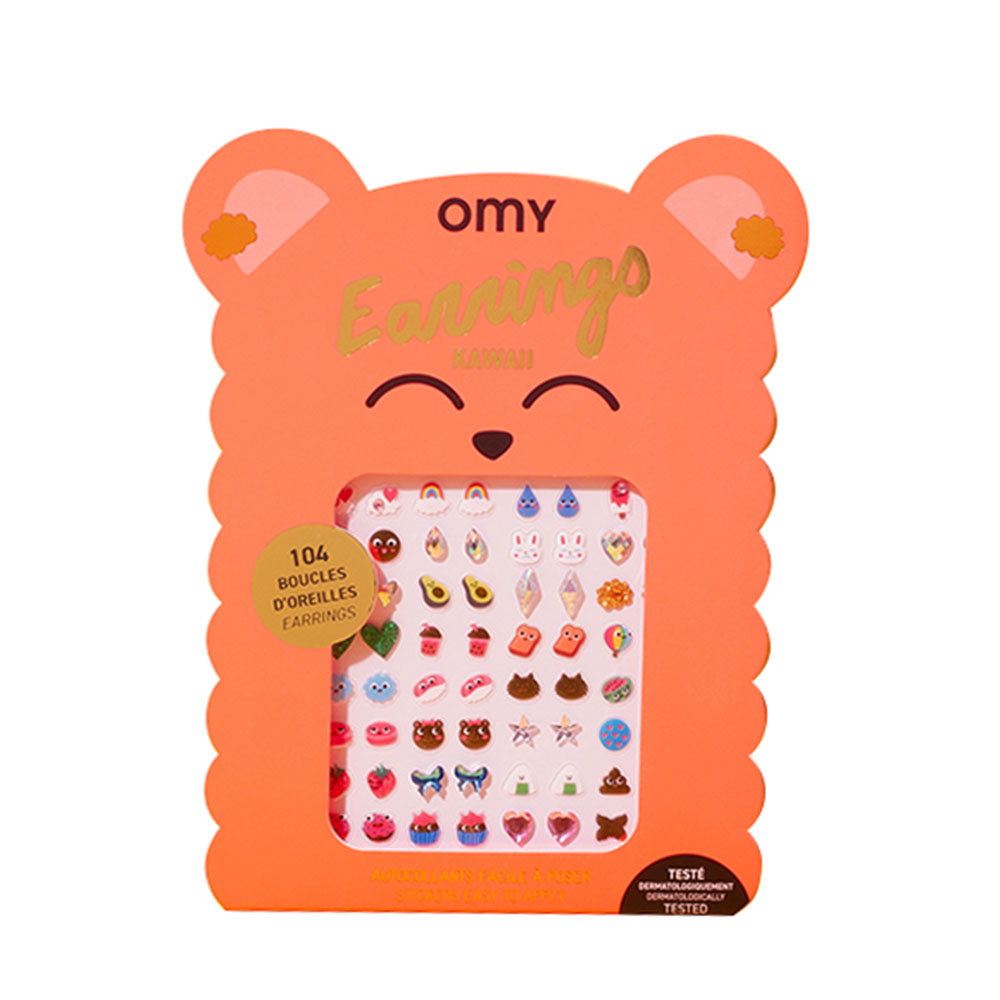 Omy - Kawaii Sticker Earrings - 104pcs