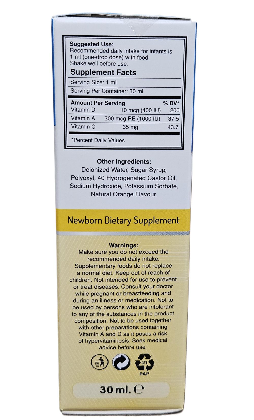 Nurse Harvey's - Dac Vitamins D3, A, C Drops - 30 ml