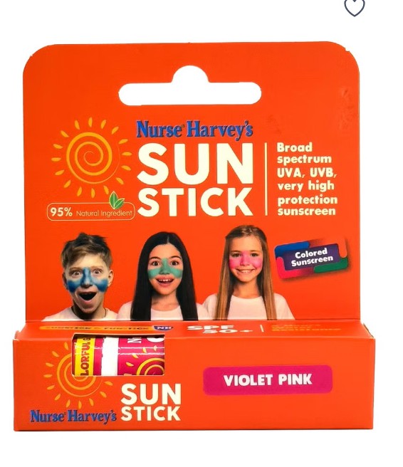 Nurse Harvey's - Sun Stick Sun Protection Spf 50+ - Violet Pink