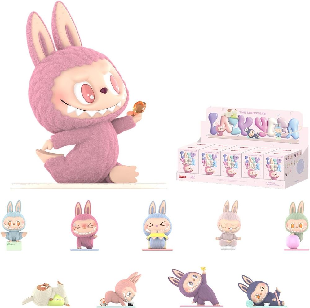 Pop Mart - Labubu The Monsters Lazy Yoga Series Pop Figure - Style May Vary - 1 Pc