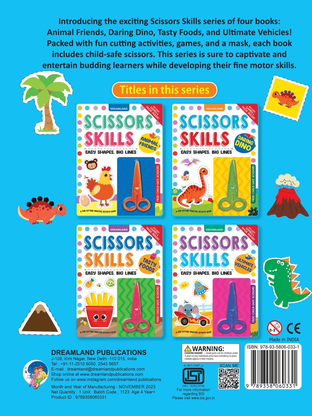 Daring Dino Scissors Skills Activity Book