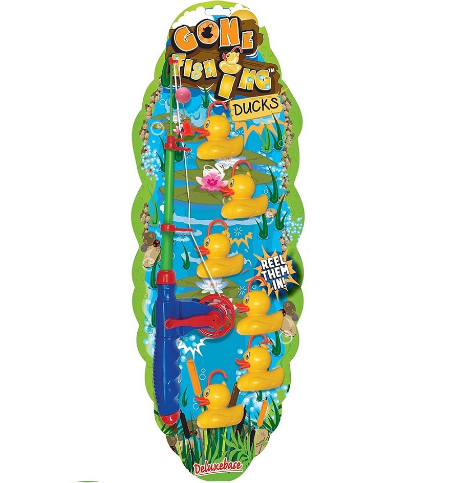 Deluxe Base - Gone Fishing Bath Toy Playset - Ducks - 7 Pcs