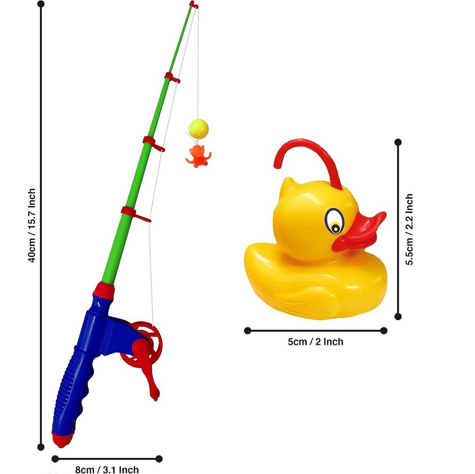 Deluxe Base - Gone Fishing Bath Toy Playset - Ducks - 7 Pcs