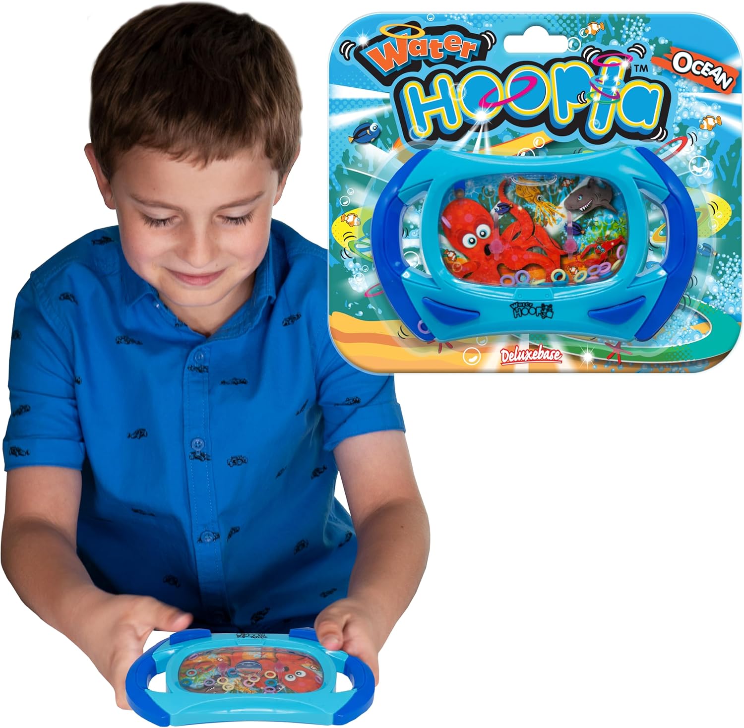 Deluxe Base - Water Hoopla Handheld Ring Toss Game - Ocean