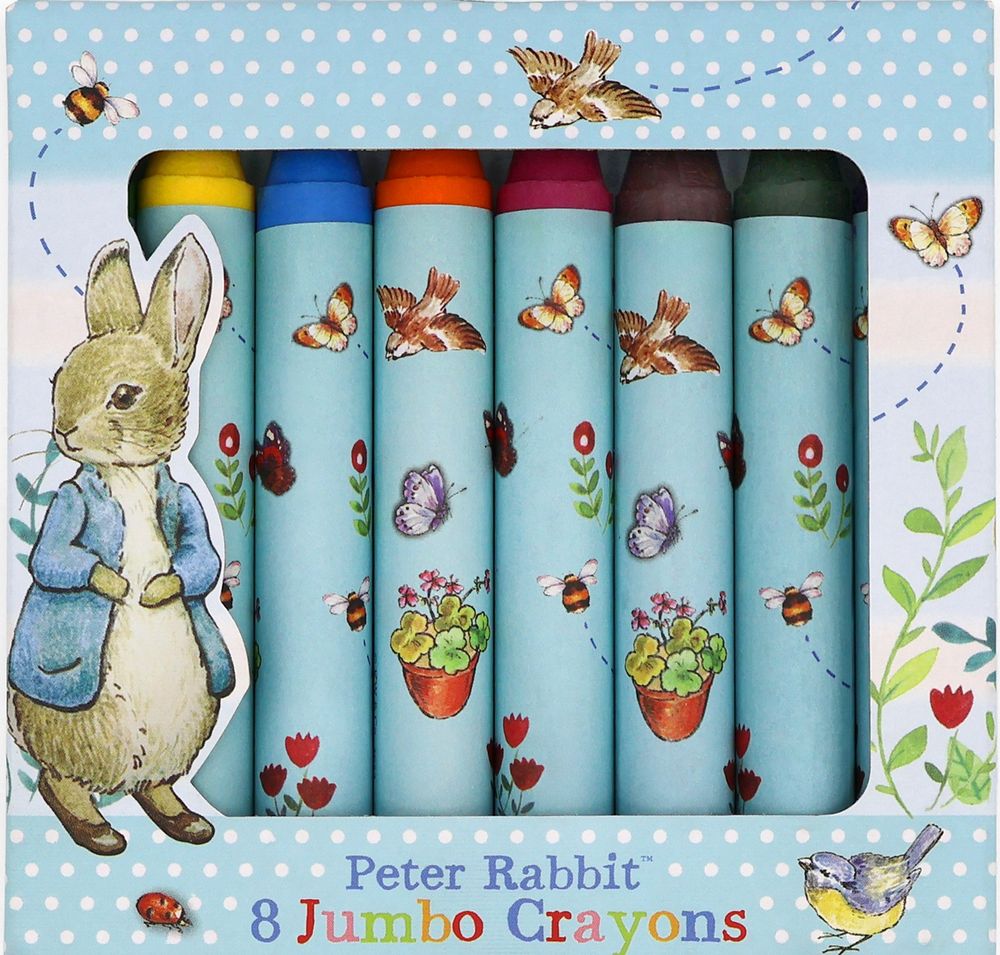 North Parade Publishing - 8 Jumbo Crayons 24/cdu - Peter Rabbit Pastel Stripes